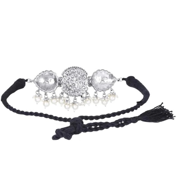 Oxidized Handcrafted Jewellery set Necklace with Earrings|Indian Choker set - Picture 3 of 7